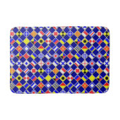 市松模様にフラグ バスマット (正面)