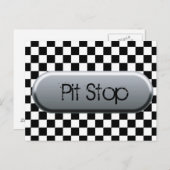 市松模様にフラグ ポストカード (正面/裏面)