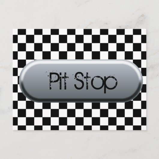 市松模様にフラグ ポストカード (正面)