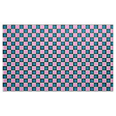 市松模様にフローラ抽象芸術 ファブリック (ヤード)