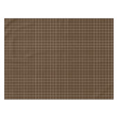 市松模様にブラウンコットンテーブルクロス52"x70" テーブルクロス (正面(横))