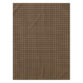 市松模様にブラウンコットンテーブルクロス52"x70" テーブルクロス (正面)
