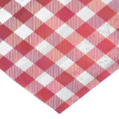 市松模様にプリ赤と白 ショートテーブルランナー (コーナー)
