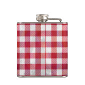 市松模様にプリ赤と白 フラスク (裏面)