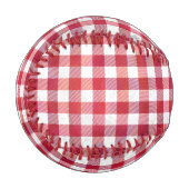 市松模様にプリ赤と白 野球ボール (正面左)