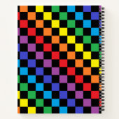 市松模様にレインボー ノートブック (裏面)