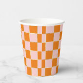 市松模様にレトロ 紙コップ (右)