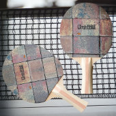 市松模様にレンガ都市グランジパーソナライズされた 卓球ラケット