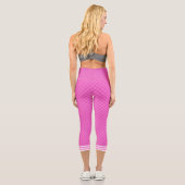 市松模様にヴィンテージネオンピンク蛍光ペン カプリレギンス (裏面)