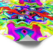 市松模様に中国の... ポスター (角)