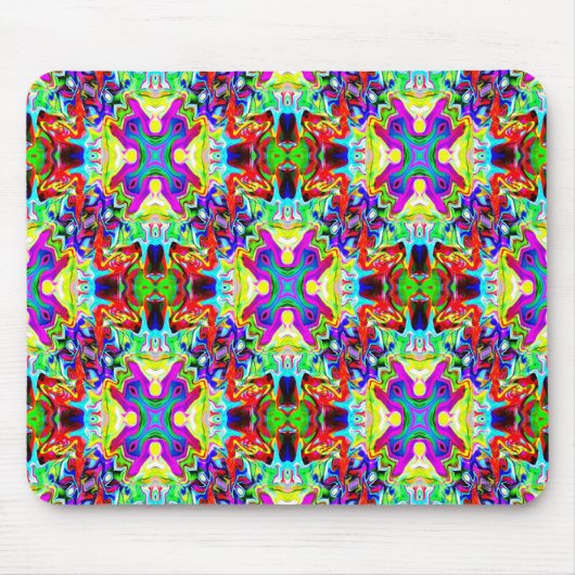 市松模様に中国の..... マウスパッド (正面)