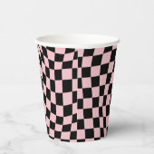 市松模様に名門私立校風のスマイルワンハッピーバーブ1歳 紙コップ (右)