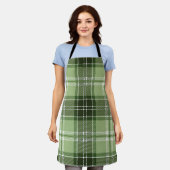 市松模様に型 エプロン (着用した状態)