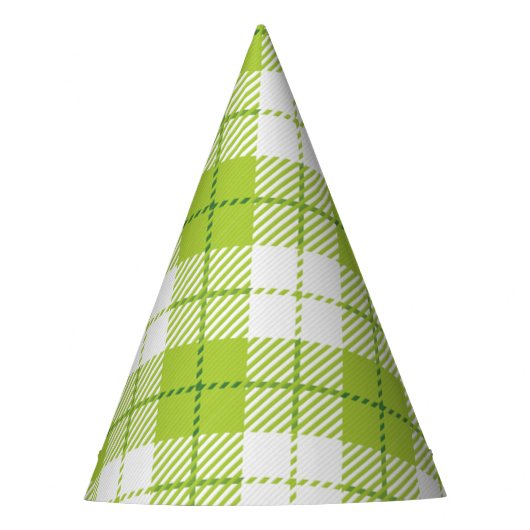 市松模様に型 パーティーハット (正面)