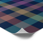 市松模様に型 ポスター (角)