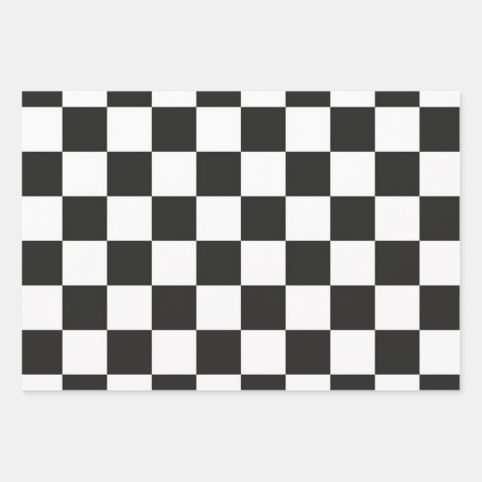 市松模様に型 ラッピングペーパーシート (正面)