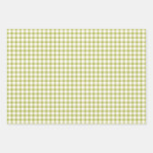 市松模様に市松模様に青市松模様に緑 ラッピングペーパーシート (正面3)
