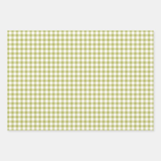 市松模様に市松模様に青市松模様に緑 ラッピングペーパーシート (正面3)