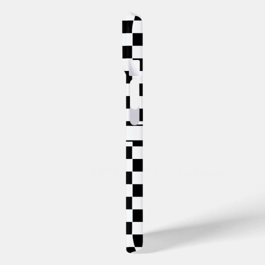 市松模様に市松模様に黒と白のイニシャル名 Case-Mate iPhoneケース (裏面 / 左)