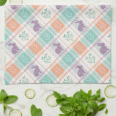 市松模様に復活祭 キッチンタオル (折り畳み)