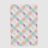 市松模様に復活祭 ゴルフタオル (正面)