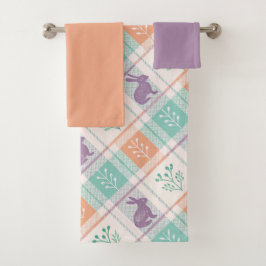 市松模様に復活祭 バスタオルセット