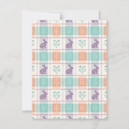 市松模様に復活祭 ポストカード