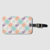 市松模様に復活祭 ラゲッジタグ (正面横)