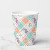 市松模様に復活祭 紙コップ (裏面)