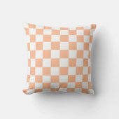 市松模様に方白桃 クッション (正面)