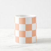市松模様に方白桃 コーヒーマグカップ (中央)