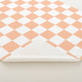 市松模様に方白桃 シェルパブランケット (3/4)