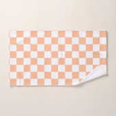 市松模様に方白桃 バスタオルセット (ハンドタオル)