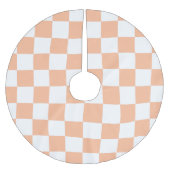 市松模様に方白桃 ブラッシュドポリエステルツリースカート (正面)