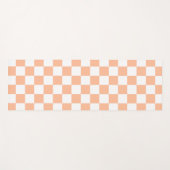 市松模様に方白桃 ヨガマット (正面(横))