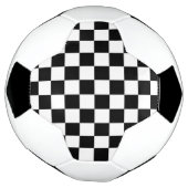 市松模様に旗 サッカーボール (回転)