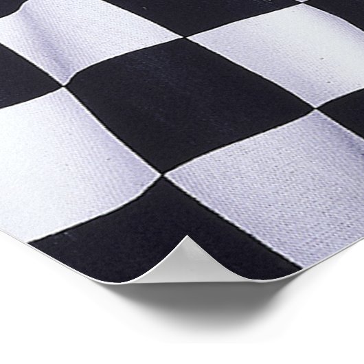 市松模様に旗 ポスター (角)