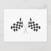 市松模様に旗 ポストカード (正面)