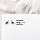 市松模様に旗 ラベル (インサイチュ)