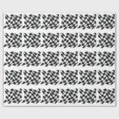 市松模様に旗 – レーシングフラグ ラッピングペーパー (フラット)