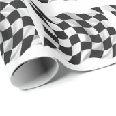 市松模様に旗 – レーシングフラグ ラッピングペーパー (ロールコーナー)