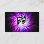 市松模様に旗；紫 名刺 (裏面)