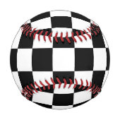 市松模様に旗 野球ボール (裏面)