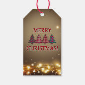 市松模様に木 ギフトタグ (正面)