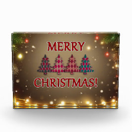 市松模様に木 フォトブロック