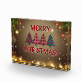 市松模様に木 フォトブロック (右)