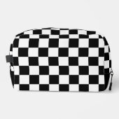 市松模様に正方形の白黒ジオメトリパターン ドップキット (正面)