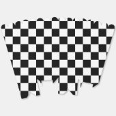 市松模様に正方形の白黒レトロ フェイバーボックス (見開き)