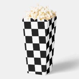 市松模様に正方形の白黒レトロ フェイバーボックス