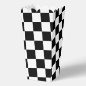市松模様に正方形の白黒レトロ フェイバーボックス (正面)
